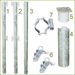 P1213727 - Barrière d'herbage 1/2 m extensible, 5 lisses - 1 verrou - Acier galvanisé robuste_2