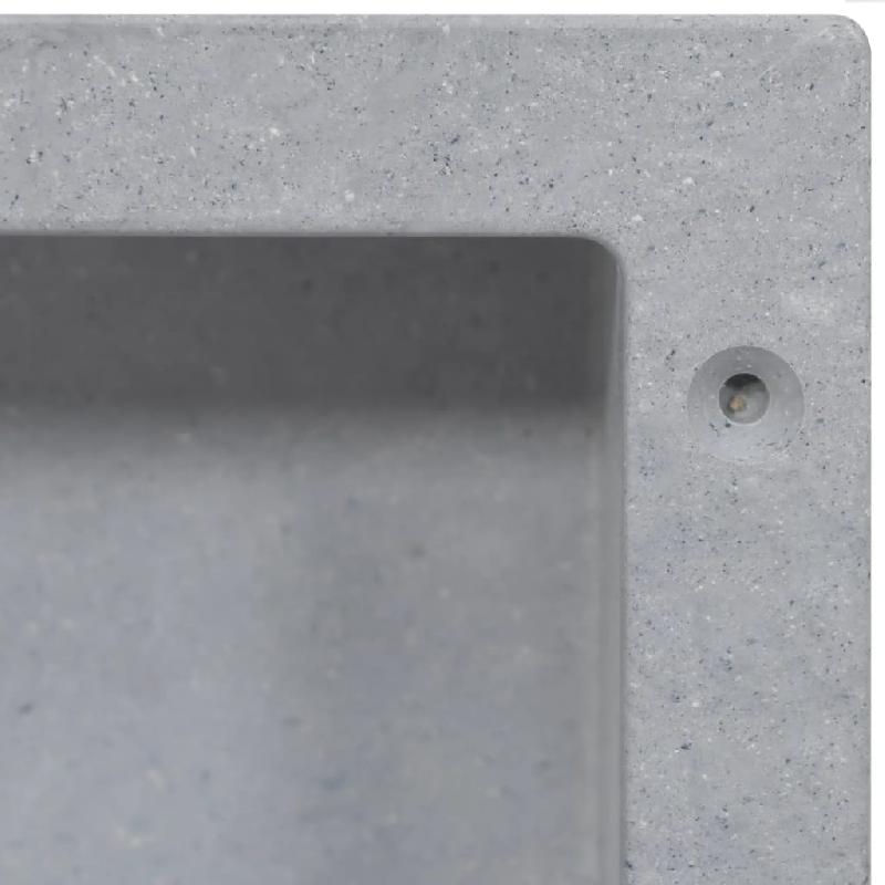 Vidaxl niche de douche gris mat 41x36x10 cm 151389_2