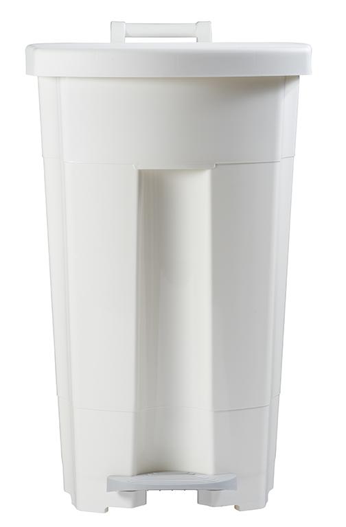 BOOGY Poubelle mobile à pédale 90L - Blanc - Plastique polyéthylène vierge haute densité - Référence 56700_2