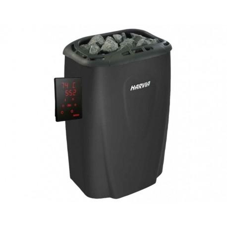 Cabine de sauna HARVIA 206 x 203 x 202 cm - 2 à 3 personnes - Poêle Vega 6 kW fourni - Verre sécurit et bois de tremble_2