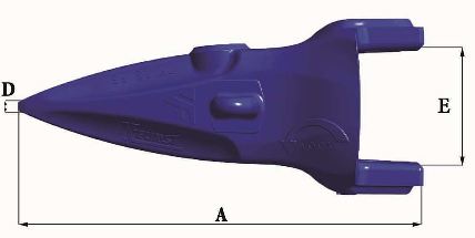 Dents de godet Turnkey TKN13 PE - 26,5 kg - Dimensions précises en mm_2