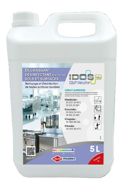Idos dsp concentre degraissant desinfectant bactericide fongicide virucide sols et surfaces alim. Ph13 bid 5l_2
