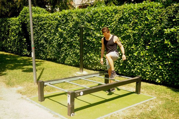 Saut de puce senior - Parcours de santé métal Proludic - JPS20-S-M - 2,40 m de largeur_2