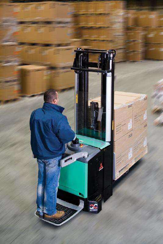 Gerbeur électrique SBV16N avec plate-forme - Mitsubishi - 1.6T - levée jusqu'à 5,4m_2