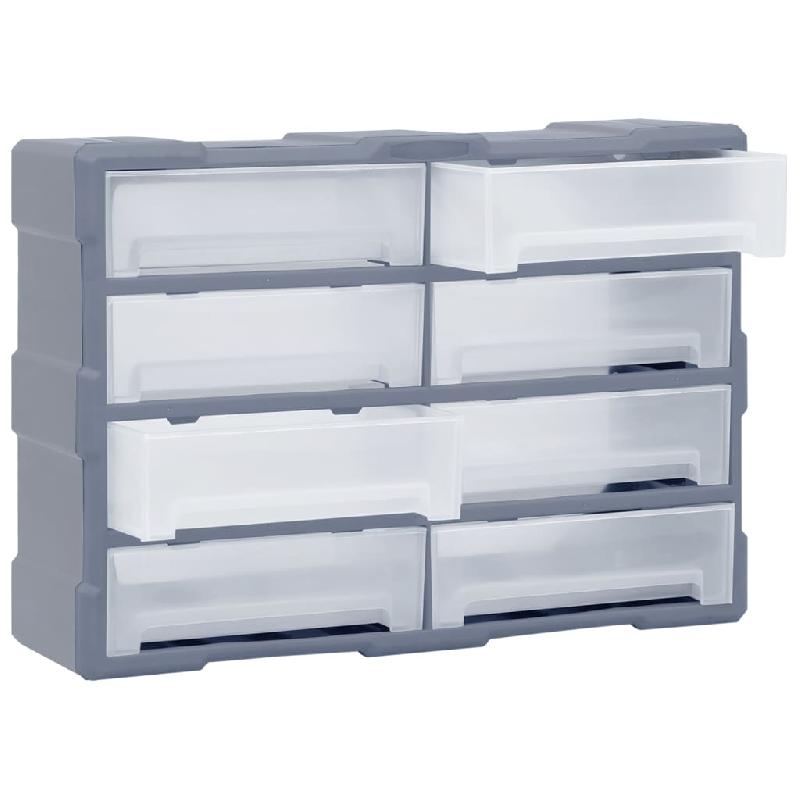 Vidaxl organisateur multi-tiroirs avec 8 grands tiroirs 52x16x37 cm 149600_2