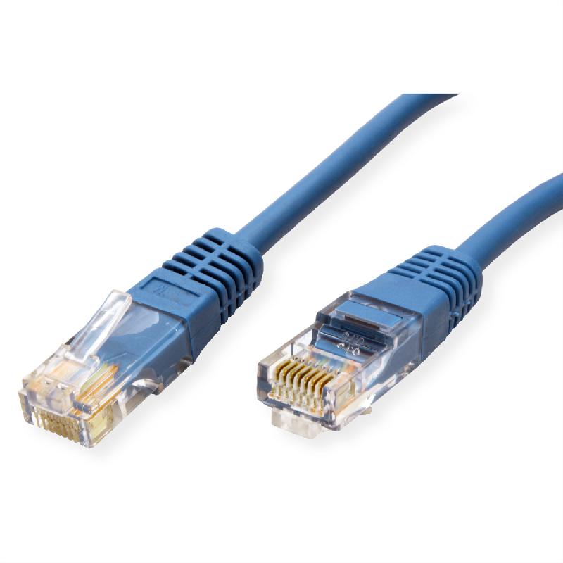 Cordon ROLINE Cat.5e (Classe D) UTP confectionné, bleu, 0,5 m_2