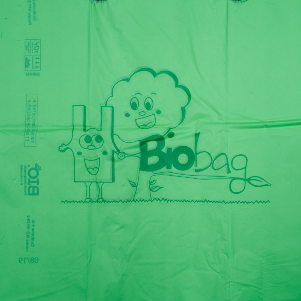 425 sacs bretelles biodégradables verts renforcés 24+14×40 cm_2