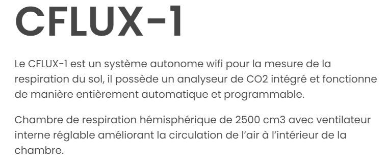 Analyseur de respiration du sol CFLUX-1 PP Systems - CO2 et H2O avec système autonome wifi_2