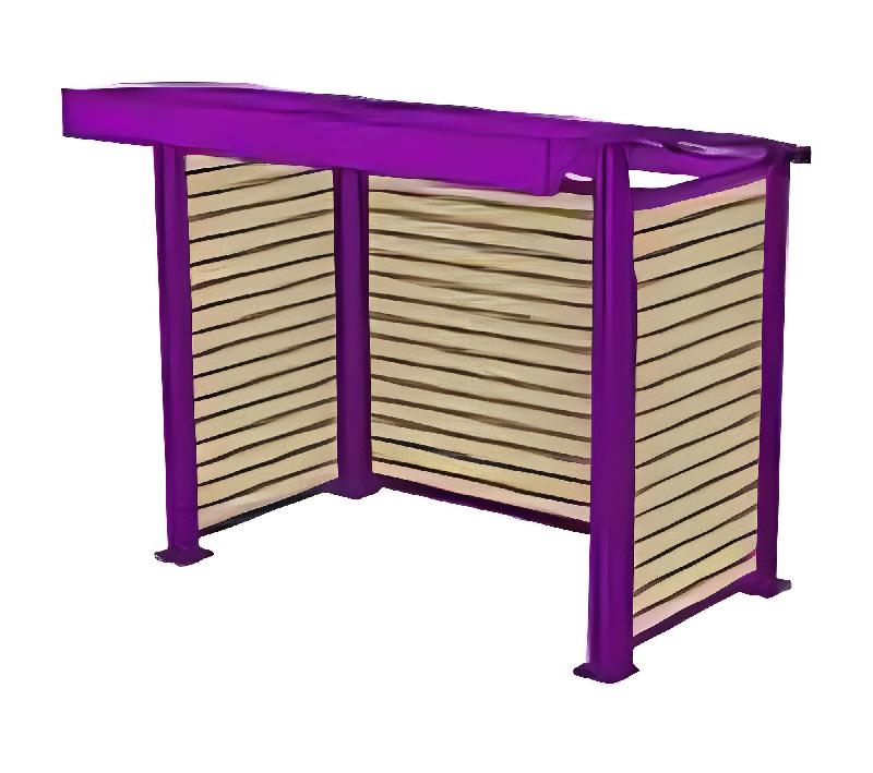 Abri bus en aluminium et bois - dimensions 2550 x 1940 x 2200 mm - robuste et personnalisable_2