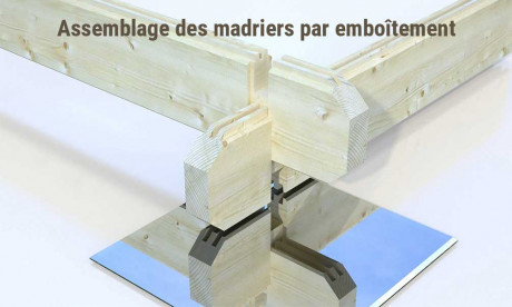 Garage double bois aster / 36.04 m² / toit plat / porte battante / 6.39 x 5.64 x 2.63 m_2