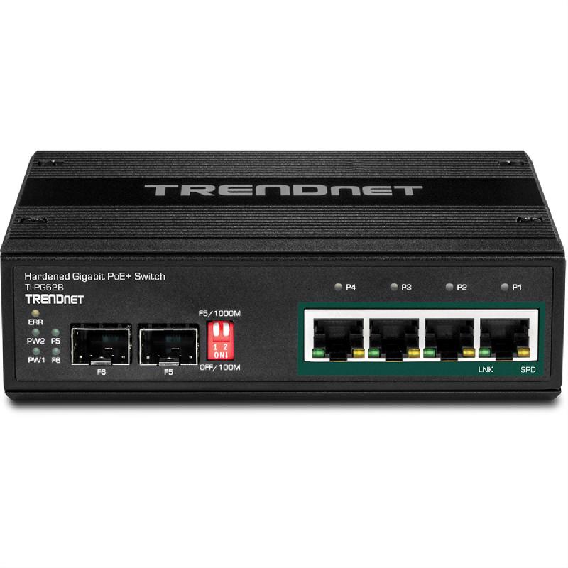 TRENDnet TI-PG62B Switch Rail DIN PoE+ Gigabit industriel à 6 ports_2