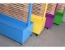 Cloisons mobiles - Ardal - 1 face lames, 1 face lisse avec panneau acoustique et bac de rangement sur roulettes_2