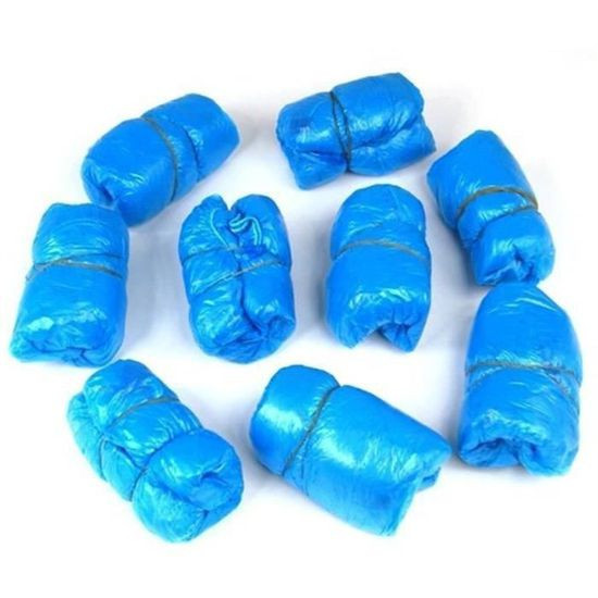 Surchaussure couvre chaussure bleu taille standard 15x41cm 25µ sachet 100 pieces (50 paires)_2