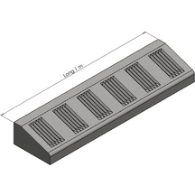 Bordure pour îlot directionnel I1 - longueur 0,50m - quartz - béton français_2