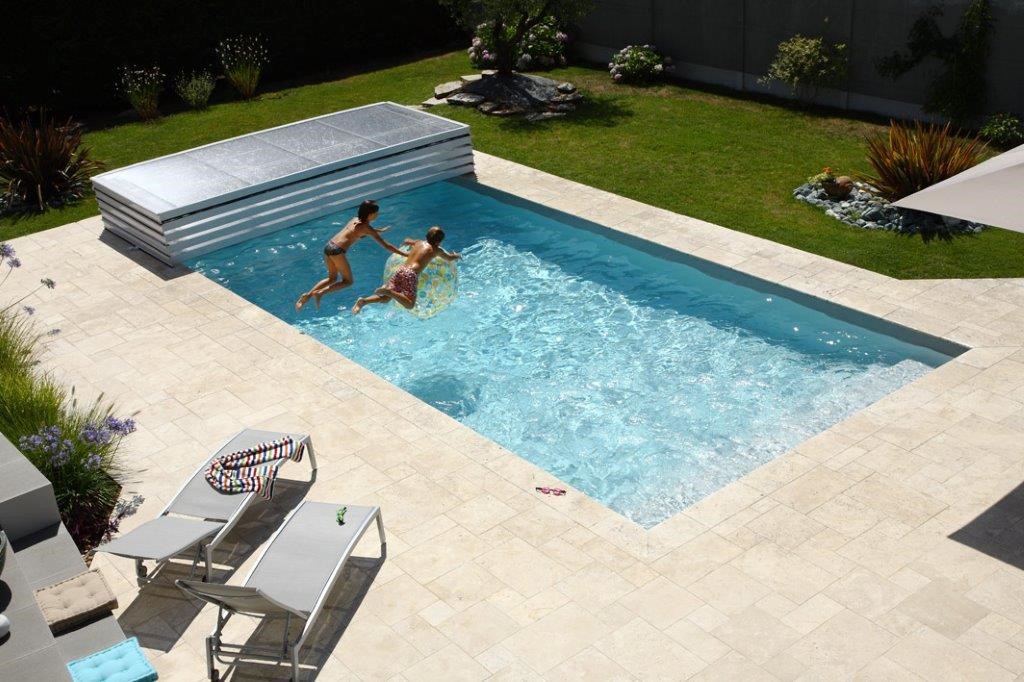 Abri piscine plat relevable, amovible avec  design épuré  - ANTARES_2