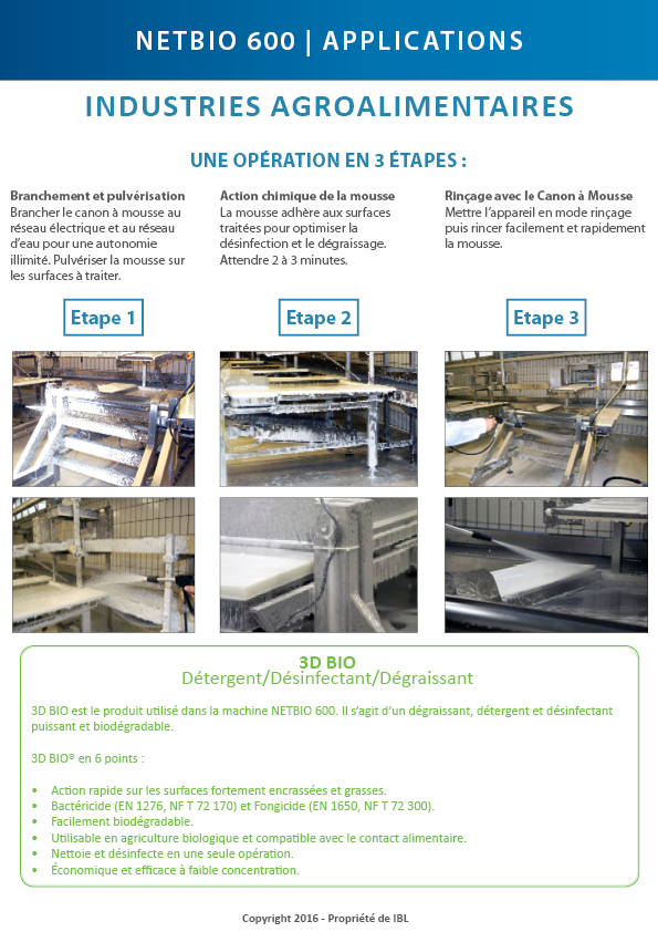 Canon à mousse industriel autonome NETBIO 600 - 30 Bars - Compact et performant pour dégraissage professionnel_2