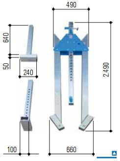 Portiques mobiles stationnaires en aluminium - poutre double - Schilling - 2.000 kg et 3.000 kg_2