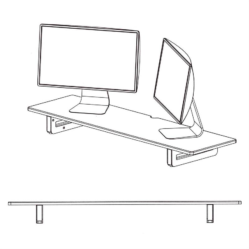 VALUE Support pour écran / ordinateur portable, réglable en hauteur, extra-large_2