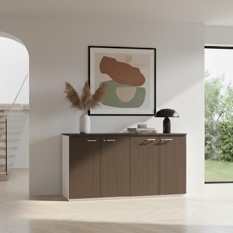 Armoire basse 4 portes - Quadrifoglio - Eucalyptus_2