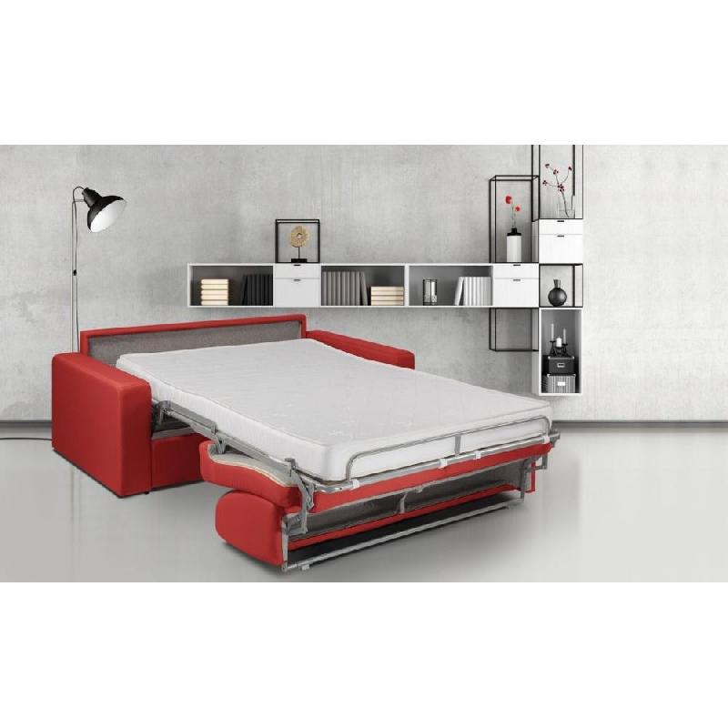 Canapé convertible Night Express - Couchage 140 cm - Matelas 14 cm polyuréthane - Rouge_2