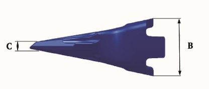 Dents de godet Fastkey FK7 EL - Références, dimensions et poids_2