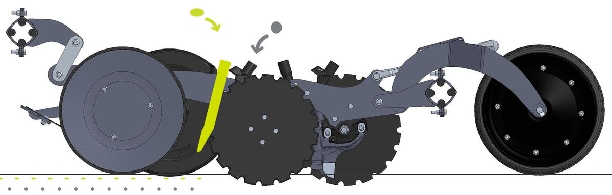 Easydrill équipé d'une distribution en inox précise de 1 à 450 kg/ha