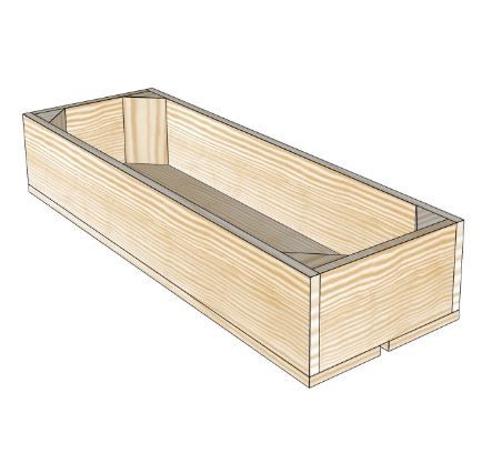 H1 - Caisse en bois - Simply à Box - L18 x H10 x P54 cm - Bois brut ou 6 coloris de lasure à l'eau_2