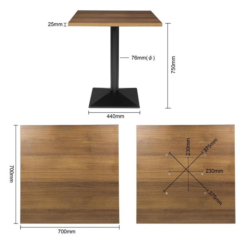 Table carrée Complete 700mm | Bolero - CH992_2