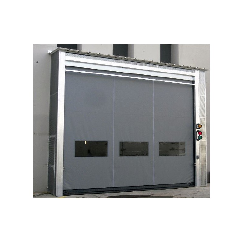 Porte rapide souple à enroulement - utilisation intérieure - 8000 x 8000 mm - structure en acier galvanisé_2