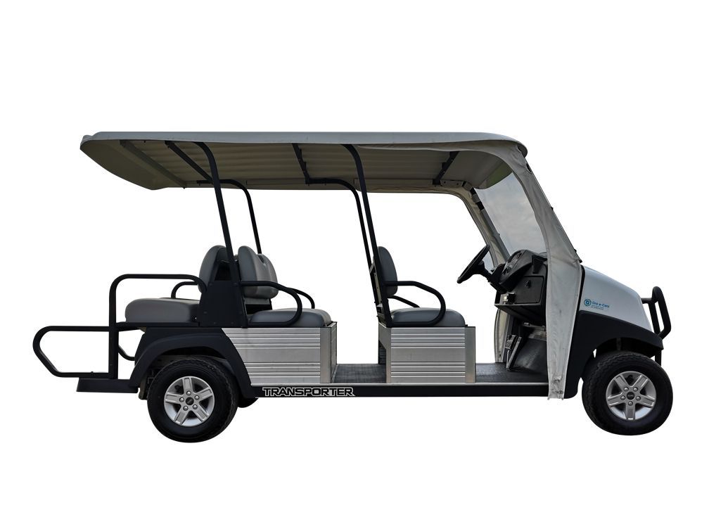 Voiturette électrique éco-responsable, 6 places à banquette rabattable_0