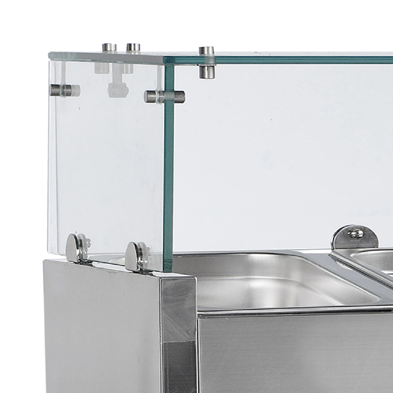 Vitrine réfrigérée GN1/4 VK33-120 Inox L1200mm 16498 TEFCOLD_2