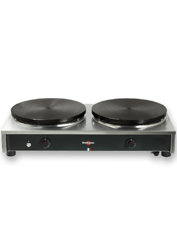 Crêpière gaz - 2 plaques en fonte usinée, diamètre 40 cm, 10 kW - gamme STANDARD - Référence CSCS8MA-KR_2