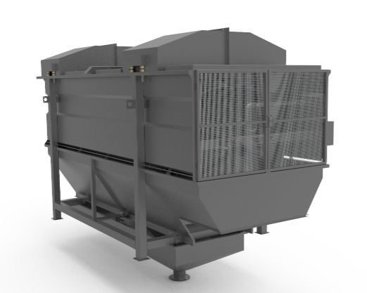 Laveur rotatif à aspersion - laveuses industrielles alimentaires - bruynooghe - 1200 x 4500 mm_2