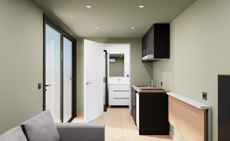 Logement compact, économique et durable pour les besoins de logements temporaires ou étudiants : Cargo Student? 20_2