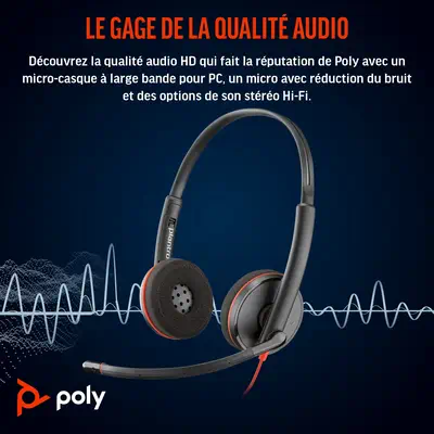 Micro-casque Poly Blackwire 3220 stéréo USB-C + adaptateur USB-C/A_2