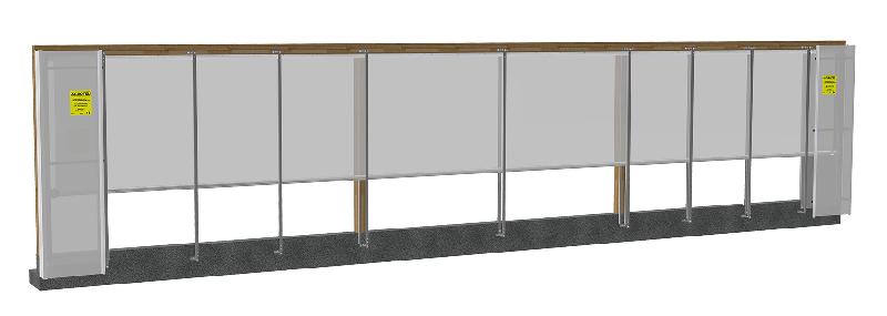 Rideaux brise-vent WSS 1 - système d'aération par le bas - dimensions max 120m x 6m - AGROTEL_2