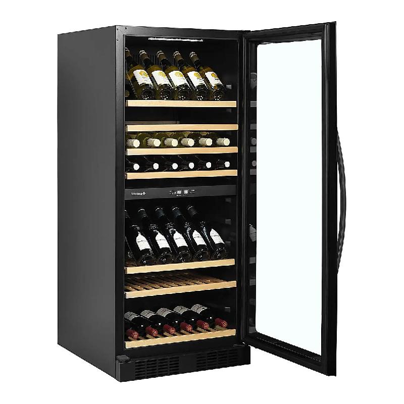 Cave à vin noire 2 zones - 119 bouteilles | Tefcold - TFW300-2F_2
