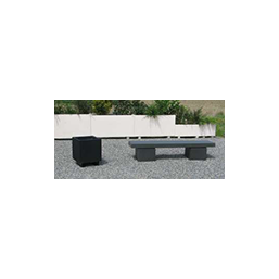 Jardinière en béton armé autostable - CARRIX - finition crépi sable et options personnalisables_2