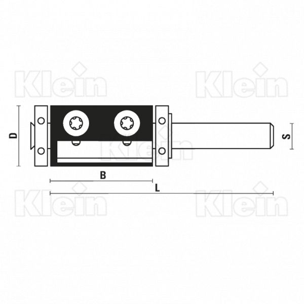 W117.190.R - Fraise à plaquette HW - Sistemi S.R.L. - Ø19mm - Affleurage avec roulement supérieur et inférieur_2