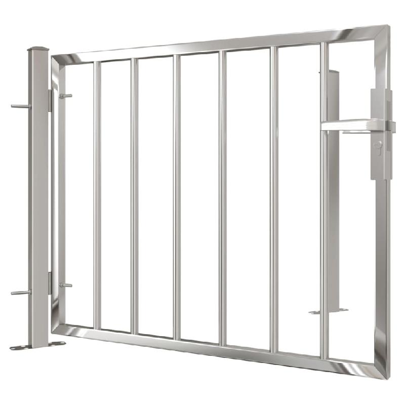 Vidaxl portail de jardin 100x75 cm acier inoxydable 316849_2