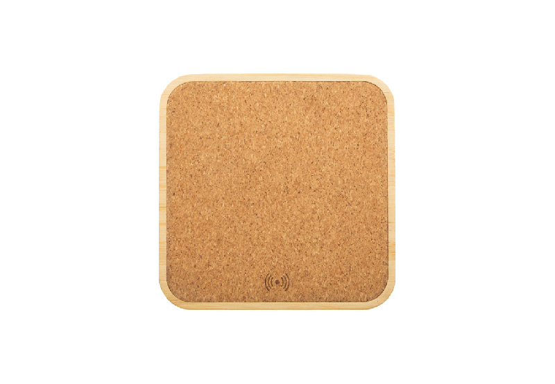 Chargeur sans fil rapide 15W en bambou et liège naturel - câble USB inclus_2