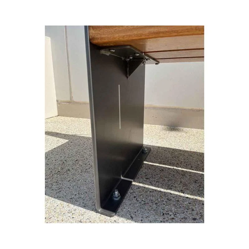 Bancs ligne KUB acier et bois_2