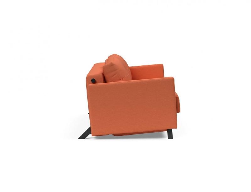 Canapé design convertible Cubed 02 Arms - Innovation Living - Lit 160x200 cm - Tissu Argus Rust_2