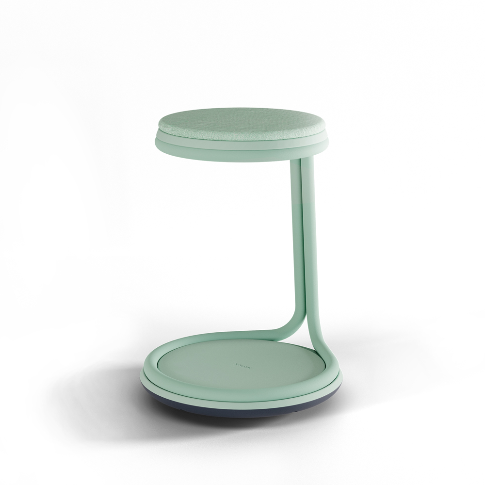 Tabouret d'école Jon - Base arrondie - Cadre en métal tubulaire peint - Siège rembourré_2