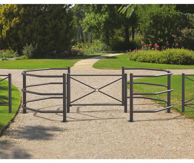 Barrière sélective fixe - dimensions 1926x1200x1090 mm - structure acier - pieds en tube acier ø 76 mm_2