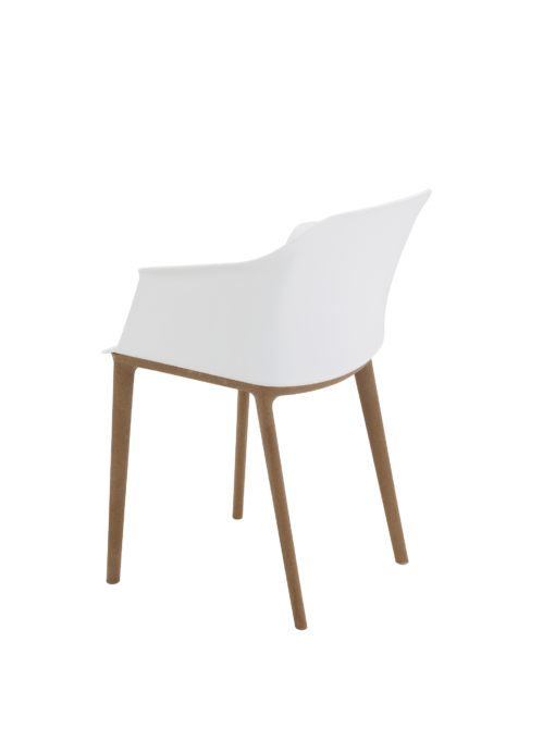 Fauteuil multi-usage SWAN - neuf - coque en polypropylène, piétement en fibres de bois et de verre, design moderne et éco-conception_2