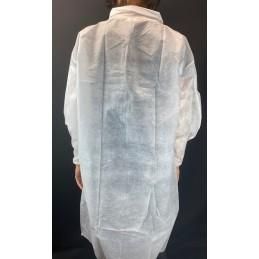 Blouse d'hygiène à usage unique - Polypropylène - Fermeture ZIP - 40 g/m²_2