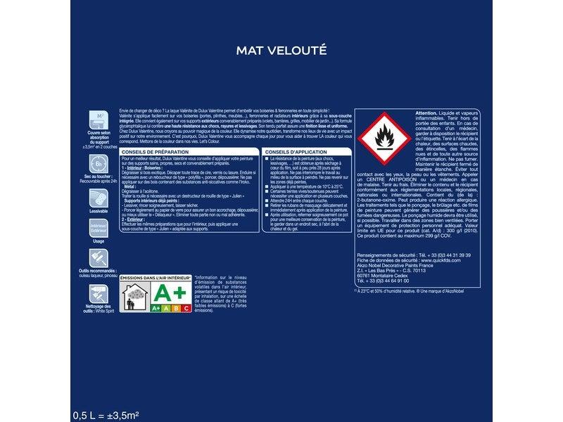 Peinture laque boiserie - DULUX VALENTINE - noir mat - 0.5 L - intérieur/extérieur_2