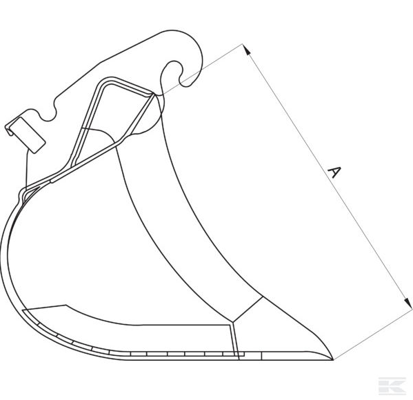 Godet étroit 250mm EBB05E250KR pour excavatrice CW05 - Kramp France_2