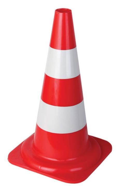 Cône de signalisation - Polyéthylène - Bande réfléchissante haute luminosité - 30cm et 50cm_2